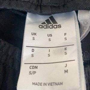 Adidas black track pants size S